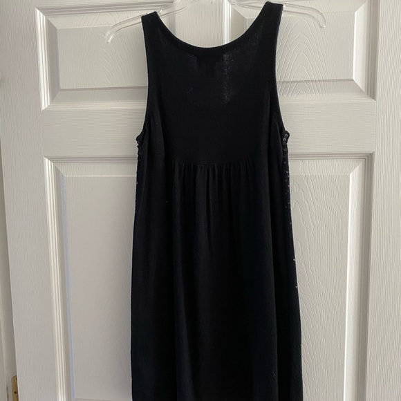 Black Sequins Part Angora Sweater Tunic - Picture 4 of 4